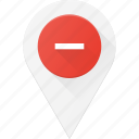 geolocation, location, map, pin, remove