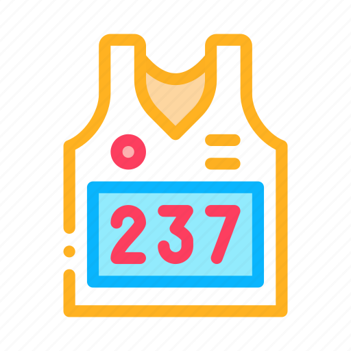 Athlete, marathon, number, personal, vest icon - Download on Iconfinder