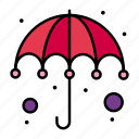 colorful, gras, rain, umbrella