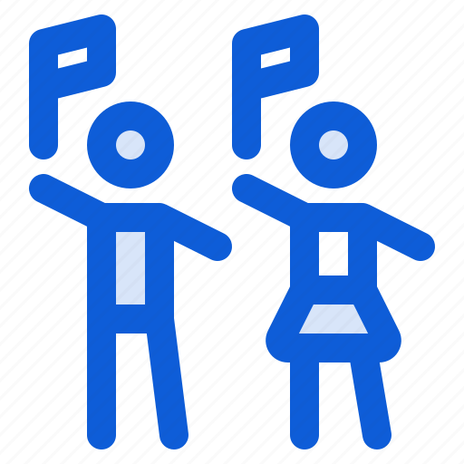 Carnival, parade, protest, man, woman, march, rally icon - Download on Iconfinder