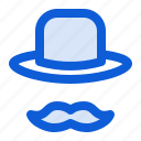 hat, mustache, costume, celebration, carnival, fashion, cap
