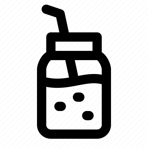 Glass, jar, smoothie, straw, drink, beverage, juice icon - Download on Iconfinder
