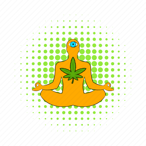 Comics, leaf, lotus, marijuana, plant, position, yoga icon - Download on Iconfinder