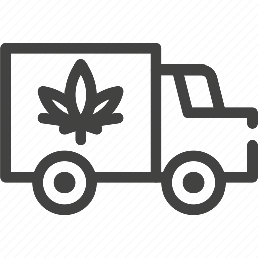 Cannabis, delivery, marijuana, truck icon - Download on Iconfinder