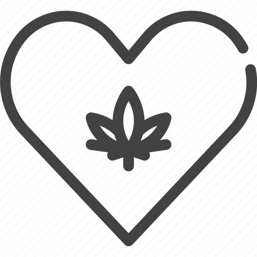 Cannabis, heart, marijuana icon - Download on Iconfinder
