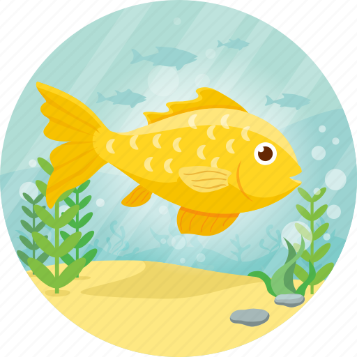 Animal, fish, goldfish, pet, sea, yellow icon - Download on Iconfinder