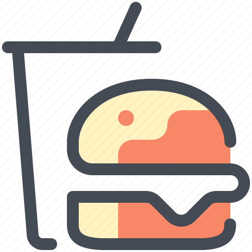 Hamburger, drink, fast, food icon - Download on Iconfinder