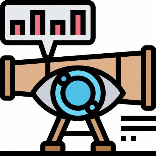 Market, vision, spyglass, data, observation icon - Download on Iconfinder
