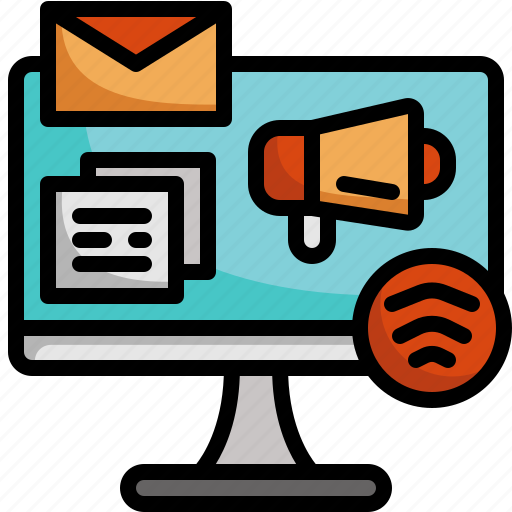 Digital, marketing, mail, megaphone, ads, computer, communications icon - Download on Iconfinder