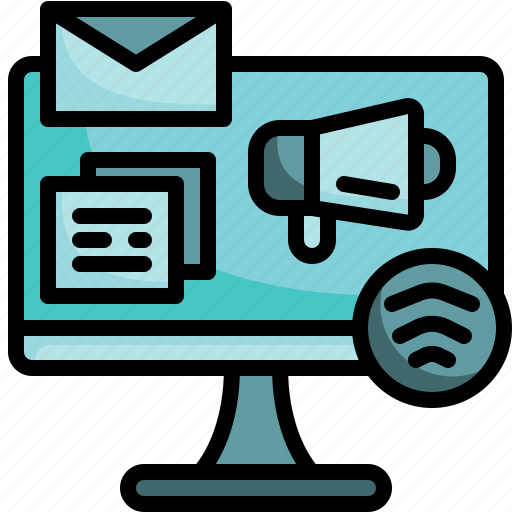 Digital, marketing, mail, megaphone, ads, computer, communications icon - Download on Iconfinder