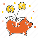 funds, invest, market &amp; economics, pigg, piggy bank, raising, save