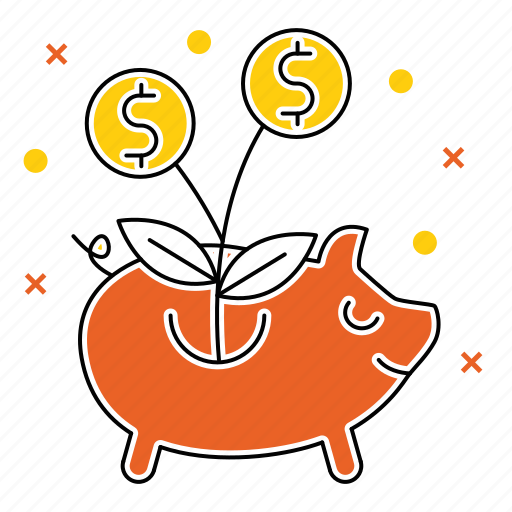 Funds, invest, market & economics, pigg, piggy bank, raising, save icon - Download on Iconfinder