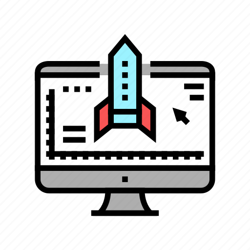 Computer, modeling, program, engineering, bridge, rocket icon - Download on Iconfinder