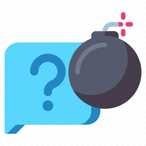 Bomb, chat, loaded, question icon - Download on Iconfinder