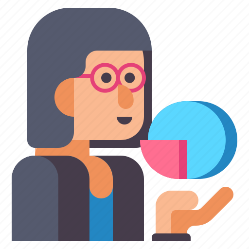Consultant, female, research icon - Download on Iconfinder