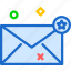 chat, envelope, mail, message, star 