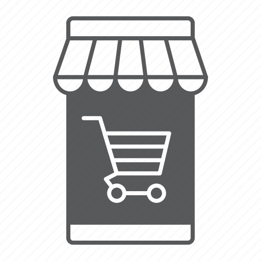 Mobile, marketing, smartphone, awning, buy, pay, e-commerce icon - Download on Iconfinder