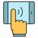 finger, mobile, phone, touch 