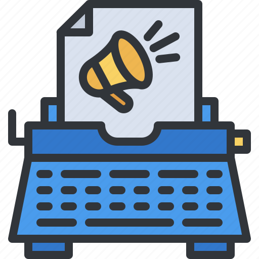 Typewriter, marketing, copywriter, copywriting, literature icon - Download on Iconfinder