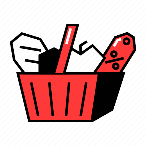 Basket, sale, ecommerce, shopping, buy, online, store illustration - Download on Iconfinder