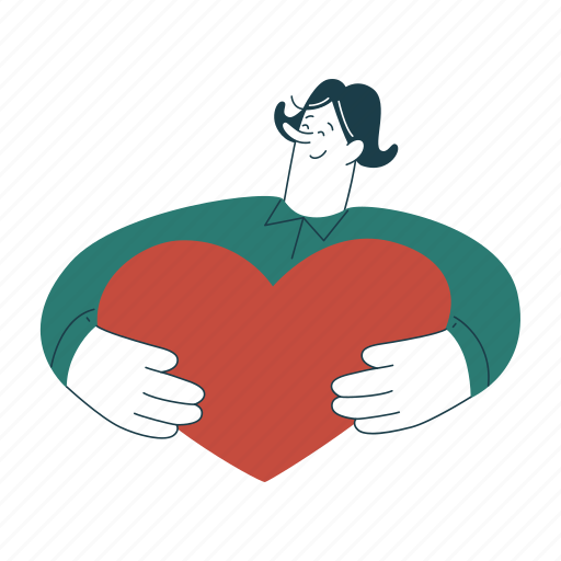 Big, heart, favorite, like, valentine, romance, romantic illustration - Download on Iconfinder