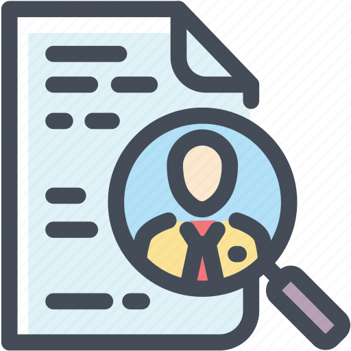 Human resouces, job, magnifier, professional, resume, search, vacancy icon - Download on Iconfinder