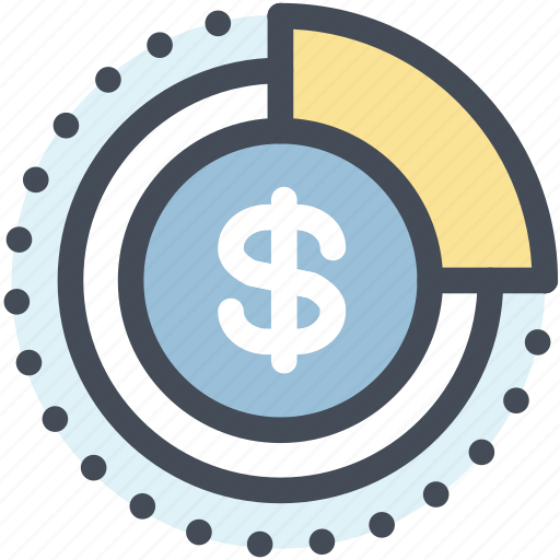Analytics, coin, dollar, money, pie chart, sales report, statistics icon - Download on Iconfinder