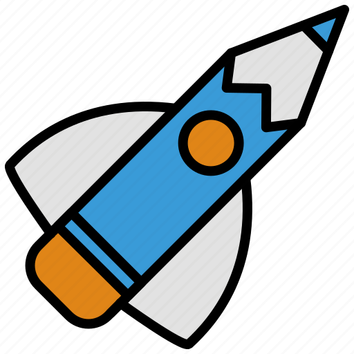Designer, illustrate, launch, pencil, rocket icon - Download on Iconfinder