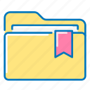 bookmark, directory, document, folder, marketing, tape