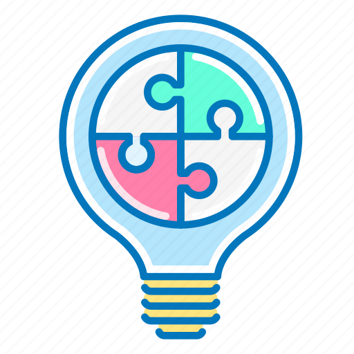Bulb, light, marketing, puzzle, solution icon - Download on Iconfinder