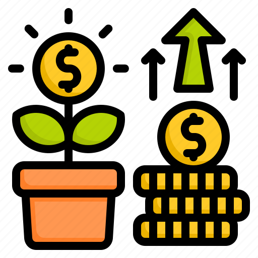 Coin, dollar, growth money, plant icon - Download on Iconfinder