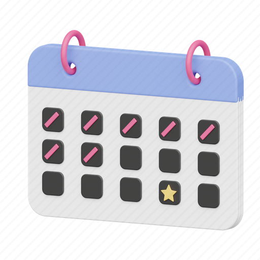 Event, month, schedule, calendar, appointment, time 3D illustration - Download on Iconfinder