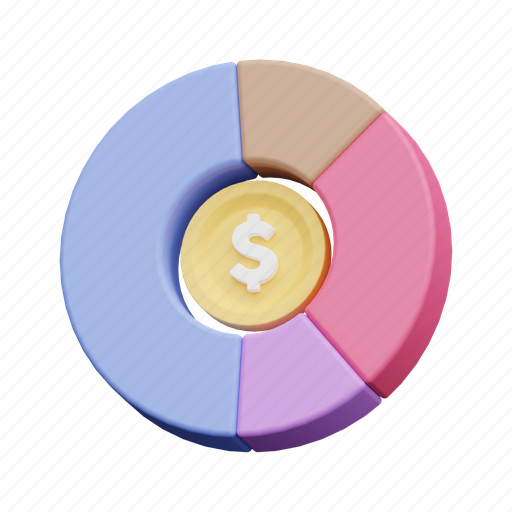 Pie chart, analytics, diagram, finance, analysis 3D illustration - Download on Iconfinder