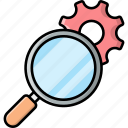 search, engine, magnifier, settings