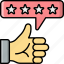 rating, feedback, review, stars 
