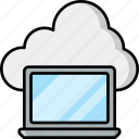 cloud, computing, laptop