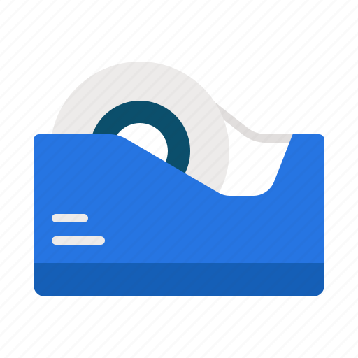 Tape, dispenser, adhesive, material, stationery, sticky, fixing icon - Download on Iconfinder