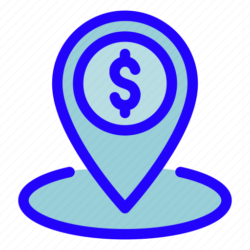 Location, pin, pointer, dollar, money icon - Download on Iconfinder