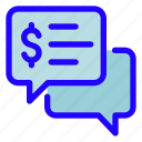 chat, message, business, finance, dollar