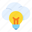cloud, creative, idea, lightbulb, power 