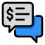 chat, message, business, finance, dollar 