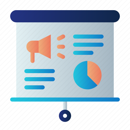 Advertising, analytics, board, business, marketing, presentation, promotion icon - Download on Iconfinder