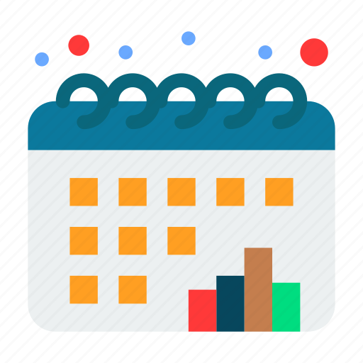 Calendar, chart, dots, graph icon - Download on Iconfinder