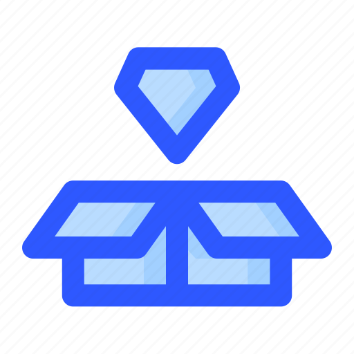Box, delivery, diamond, product icon - Download on Iconfinder
