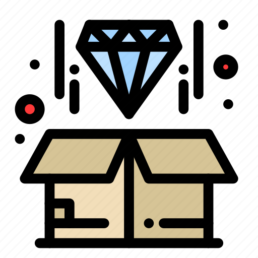 Box, delivery, diamond, product icon - Download on Iconfinder