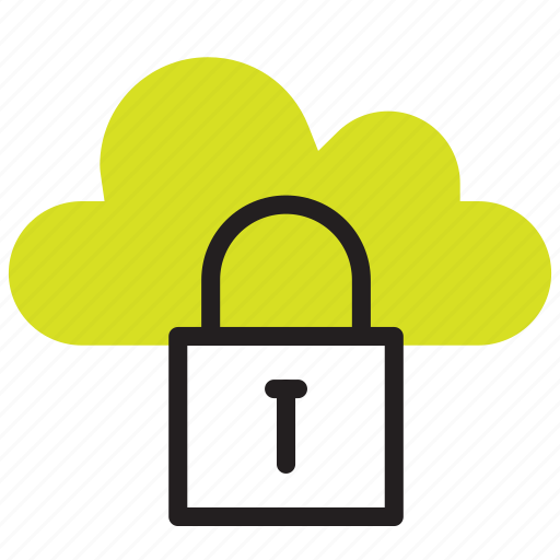 Cloud, storage, database, network, server, lock, security icon - Download on Iconfinder