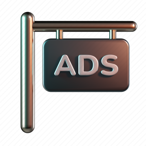 Ad, marketing, signange, signbord, signboard, advertising 3D illustration - Download on Iconfinder
