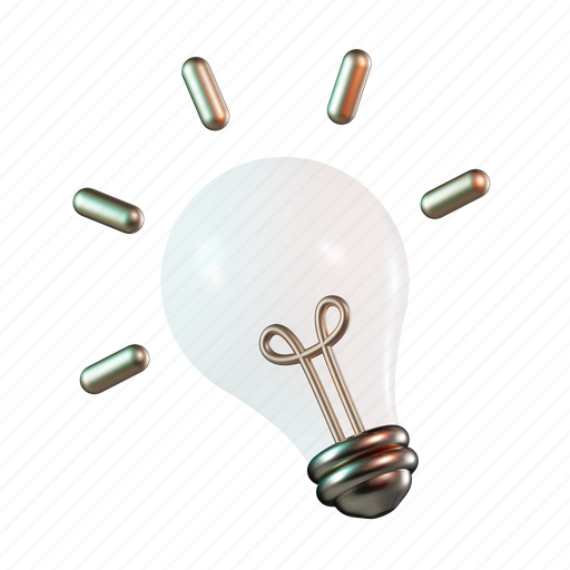Bulb, light, idea, creative, innovation, solution 3D illustration - Download on Iconfinder