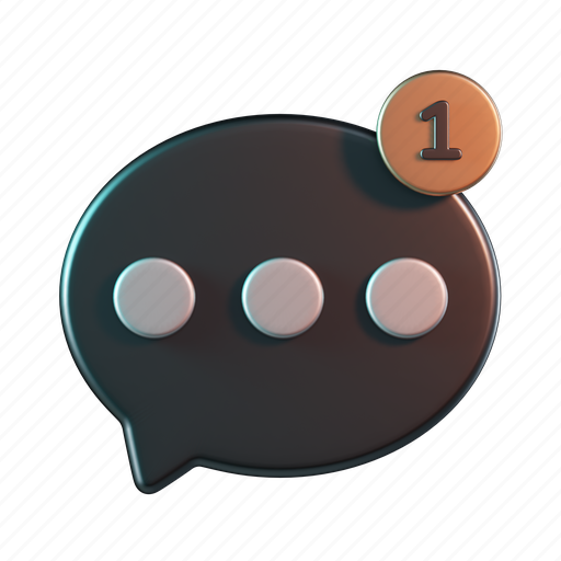 Typing, messager, notification, app, bubble chat 3D illustration - Download on Iconfinder