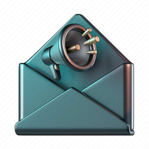 Email, marketing, megaphone, mail, envelope 3D illustration - Download on Iconfinder